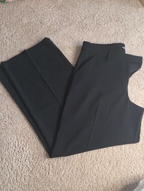Black Womens Dress Pants - Relaxed Trouser Mid Rise Fit EDITOR pant